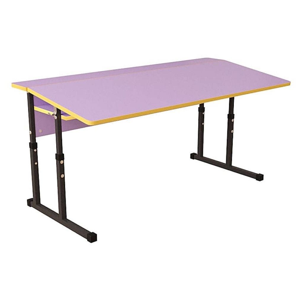 Стіл Аудит шкільний з майданчиком регульований по висоті 20×20 в 25×25 двомісний