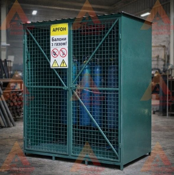 Шафа металева для зберігання газових балонів 40-50л  2