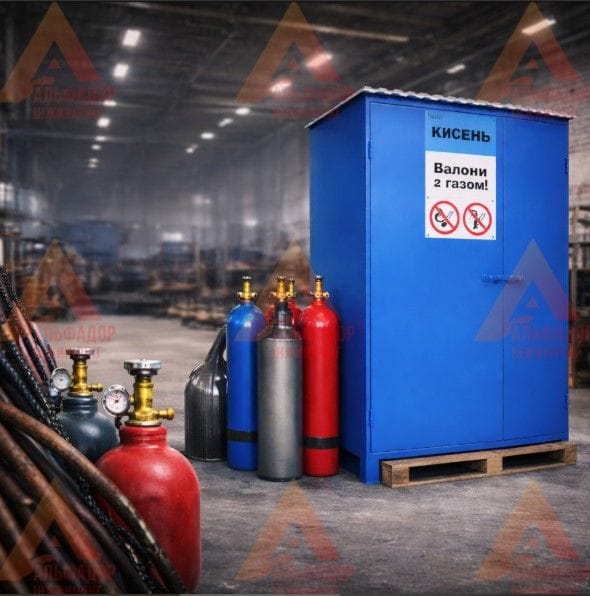 Шафа металева для зберігання газових балонів 40-50л  product image