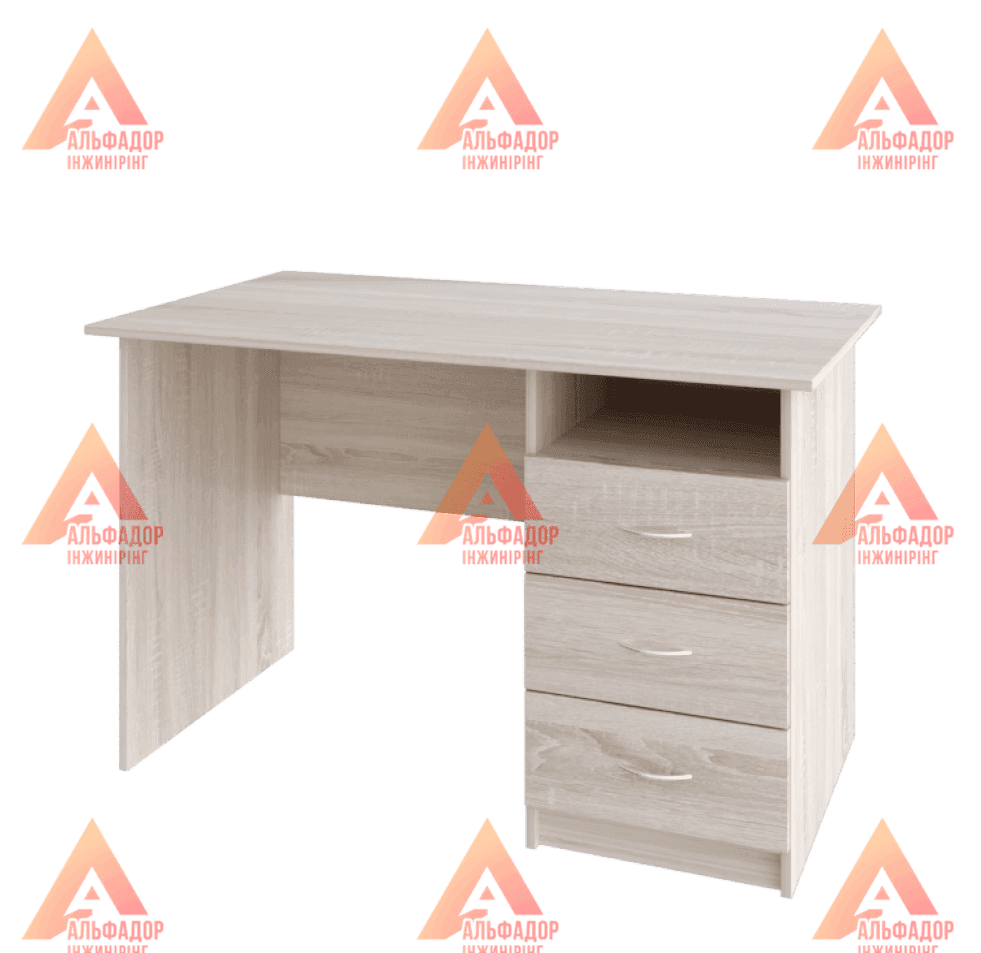 купити офісний стіл, офісний стіл СР-4, письмовий стіл з ящиками, стіл для школи, стіл для вузу, стіл для навчального кабінету, стіл з ламінованої ДСП, екологічний офісний стіл, меблі для навчальних закладів, стіл з ПВХ кромкою, письмовий стіл 1200х600, п