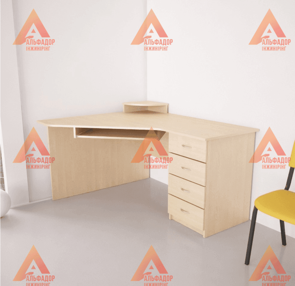 офісний стіл СУ-2, купити офісний стіл, стіл для школи, стіл для університету, стіл з ДСП, стіл з кромкою ПВХ, робочий стіл для навчання, меблі для офісу, стіл для навчального закладу