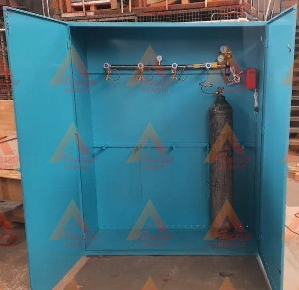 Шафа металева для зберігання газових балонів 40-50л  4