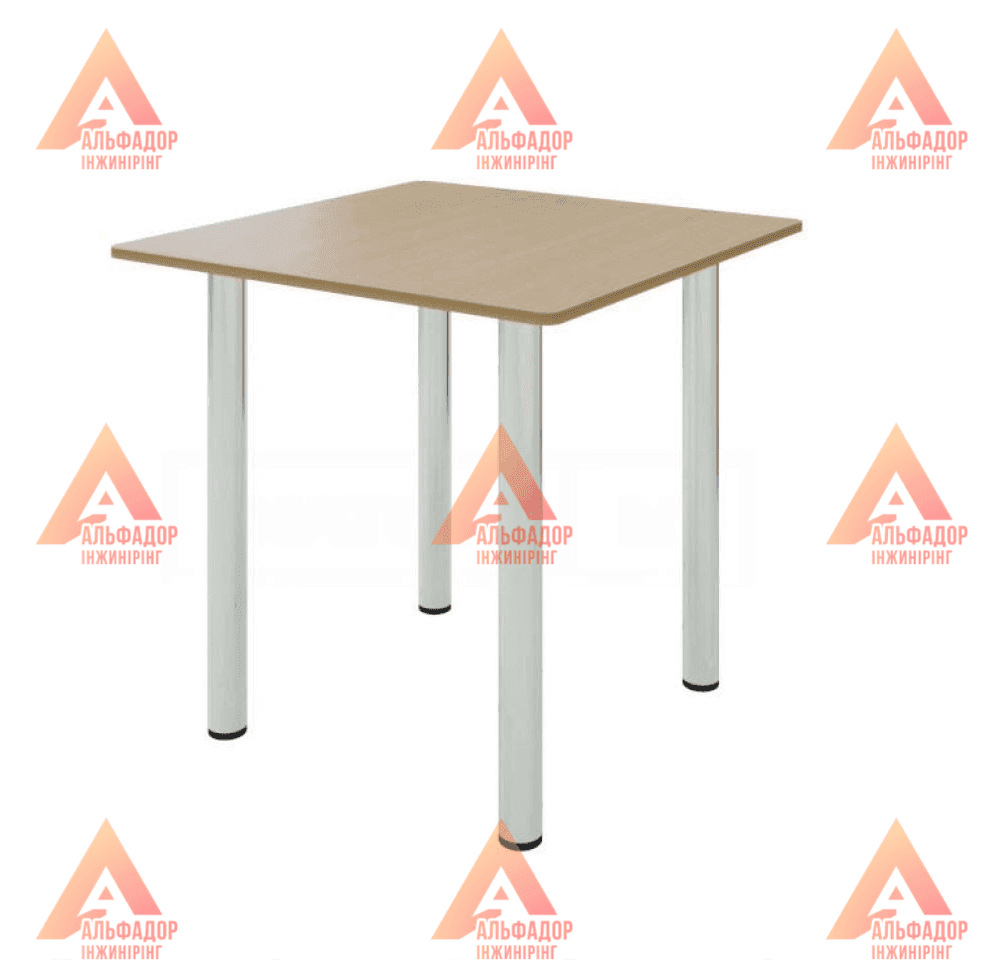 стіл Хром, стіл для кафе, стіл для бару, офісний стіл, розбірний стіл, хромовані опори столу, металеві ніжки столу, стіл з ДСП, меблі для офісу, стіл з ламінованої ДСП, меблі на замовлення, стіл нестандартної висоти, стіл з пластиковою кромкою, меблі RAL 