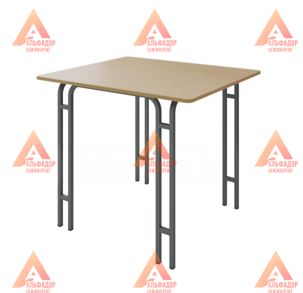 офісний стіл, стіл Ліра, металевий каркас столу, квадратна стільниця, стіл з ДСП, меблі для офісу, регульовані ніжки столу, стіл з порошковим покриттям, стіл з ламінованої ДСП, меблі на замовлення, стіл нестандартної висоти, чорний офісний стіл, стіл з пл