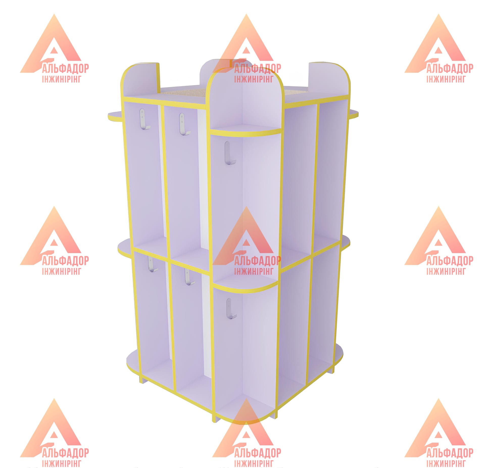 дитяча вішалка, секційна вішалка, вішалка острівного типу, вішалка для дитячого садка, вішалка для школи, меблі для дитячого садка, меблі для школи, дитячі меблі, вішалка з ДСП, вішалка з ПВХ кромкою, дитяча вішалка 24 секції, дитяча вішалка 28 секцій, ди