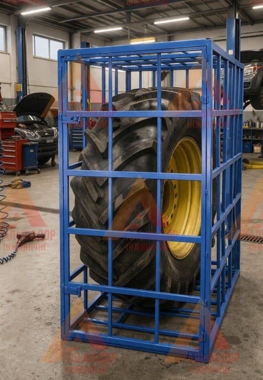 Захисна кліть для безпечного накачування коліс вантажних автомобілів 5