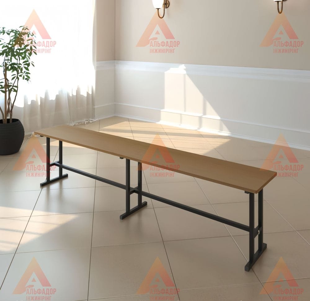 Лавка для їдальні, лавка розбірна, лавка для зони очікування, лавка в хол, лавка для роздягальні, лавка металевий каркас, лавка ДСП, лавка 1200х300 мм, лавка нестандартна висота, лавка чорний каркас, лавка сірий каркас, лавка салатовий каркас, лавка з зао