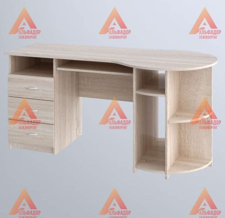 офісний стіл СК-7, купити офісний стіл, стіл з ДСП, стіл з кромкою ПВХ, великий офісний стіл, стіл для школи, стіл для університету, робочий стіл для навчання, меблі для офісу, стіл для комп’ютера