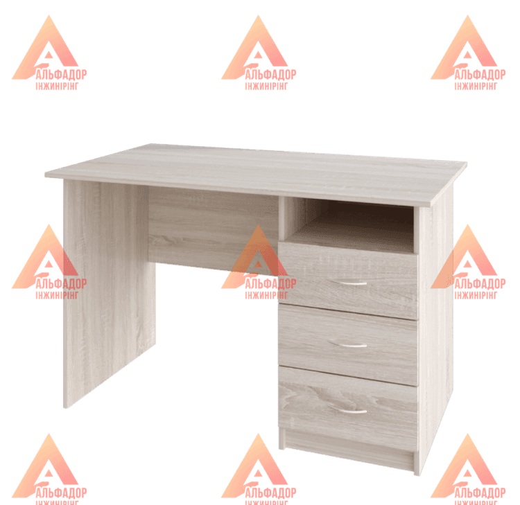 купити офісний стіл, офісний стіл СР-4, письмовий стіл з ящиками, стіл для школи, стіл для вузу, стіл для навчального кабінету, стіл з ламінованої ДСП, екологічний офісний стіл, меблі для навчальних закладів, стіл з ПВХ кромкою, письмовий стіл 1200х600, п