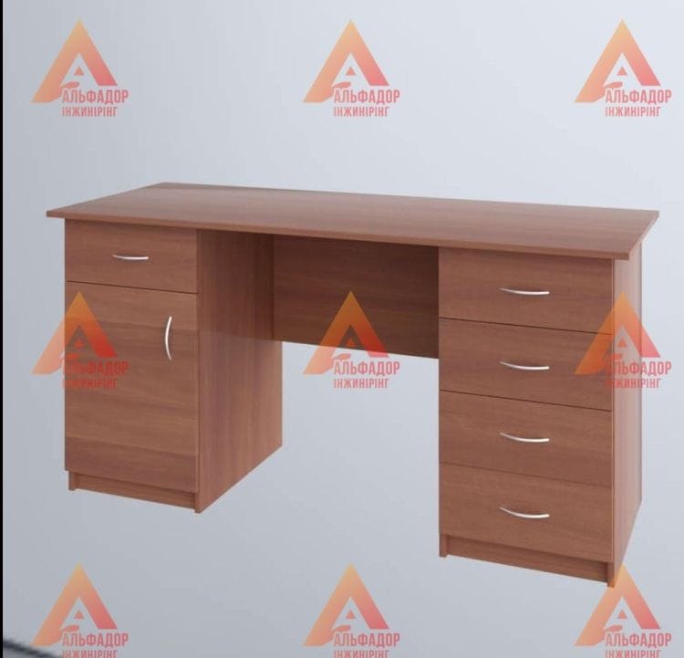 купити офісний стіл, офісний стіл СР-6, письмовий стіл для школи, стіл для навчального кабінету, стіл для вузу, стіл з ламінованої ДСП, екологічний офісний стіл, меблі для навчальних закладів, стіл з ПВХ кромкою, письмовий стіл 1400х600, письмовий стіл 14