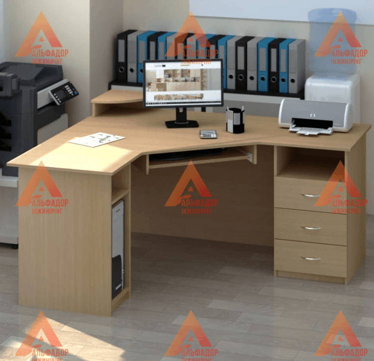 офісний стіл СУ-1, купити офісний стіл, стіл для школи, стіл для університету, стіл з ДСП, стіл з кромкою ПВХ, робочий стіл для навчання, меблі для офісу, стіл для навчального закладу