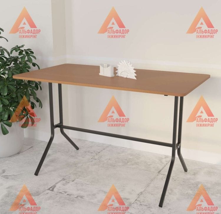 стіл для кафе, стіл для їдальні, офісний стіл, розбірний стіл, металевий каркас столу, прямокутна стільниця, стіл з ДСП, меблі для офісу, стіл з порошковим покриттям, стіл з ламінованої ДСП, меблі на замовлення, стіл нестандартної висоти, чорний офісний с