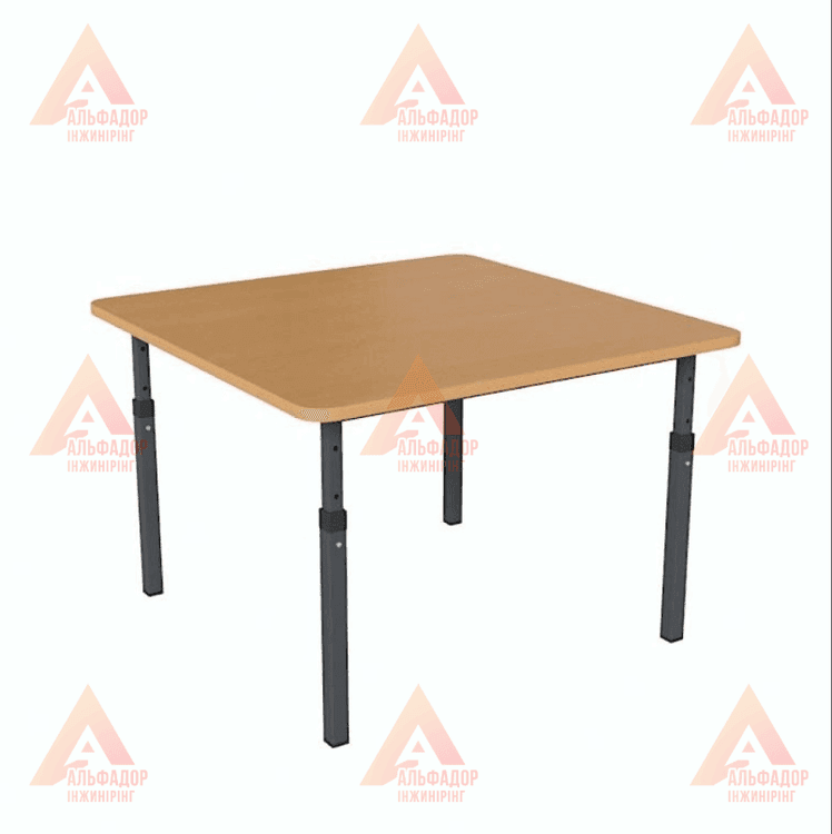 дитячий стіл, дитяча парта, стіл квадратний, стіл для дитячого садка, стіл для дошкільних закладів, дитячі меблі, стіл для дітей, стіл з металевим каркасом, стіл з ДСП, стіл з ПВХ кромкою, стіл бук, стіл дуб сонома, стіл вільха, стіл яблуня локарно, регул