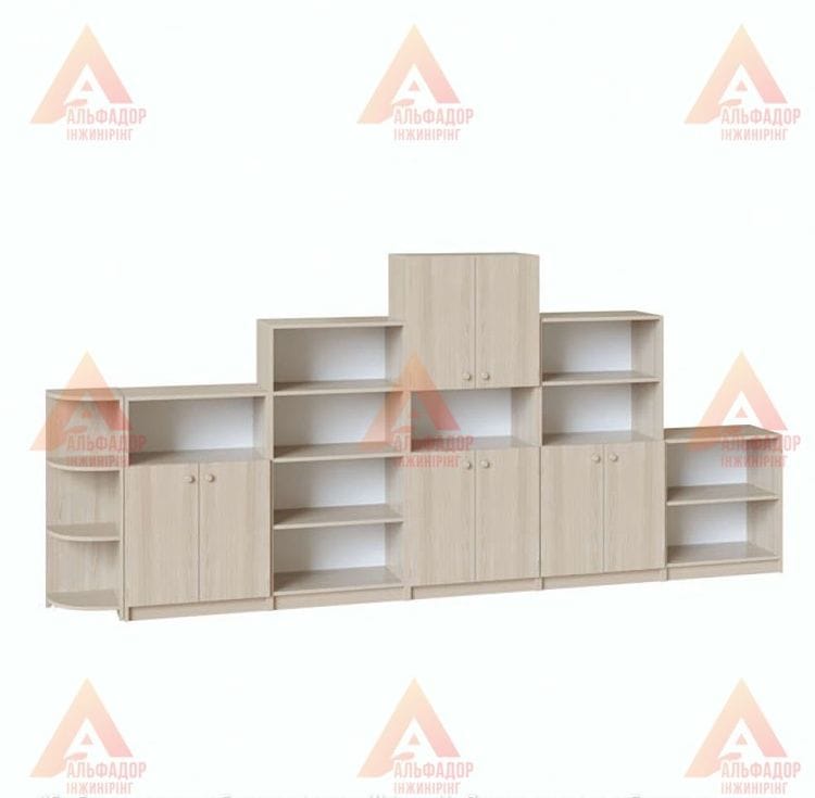 Шафа для дитячого садка, меблі для ДНЗ, меблі для ігрової кімнати, шафа для школи, шафа для класу, стінка в офіс, шафа для документів, меблі для бібліотеки, шафа комбінована, шафа-стелаж, шафа з відкритими полицями, шафа з дверцятами, шафа з кутовими поли