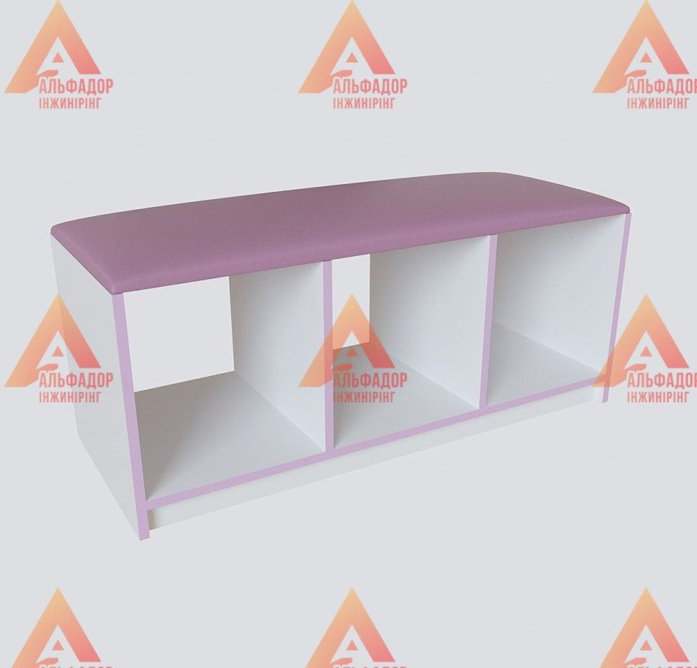 - банкетка для НУШ - меблі для школи - банкетка з ДСП - шкільна банкетка з пуфом - банкетка з місцем для зберігання - меблі для навчального простору - банкетка з ПВХ-кромкою - банкетка для коридору - банкетка для класу - банкетка на замовлення