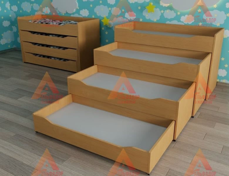 Ліжко дитяче чотириярусне