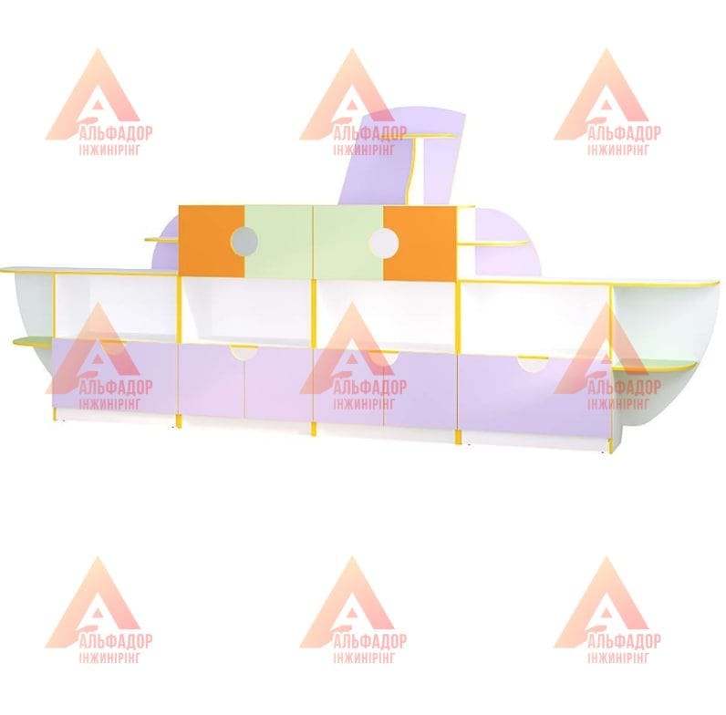 Стінка для іграшок "Кораблик" 2