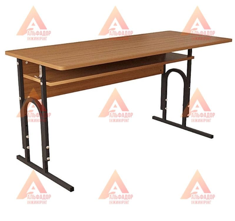 Стіл аудиторний для вузів П-подібний двомісний регульований по висоті