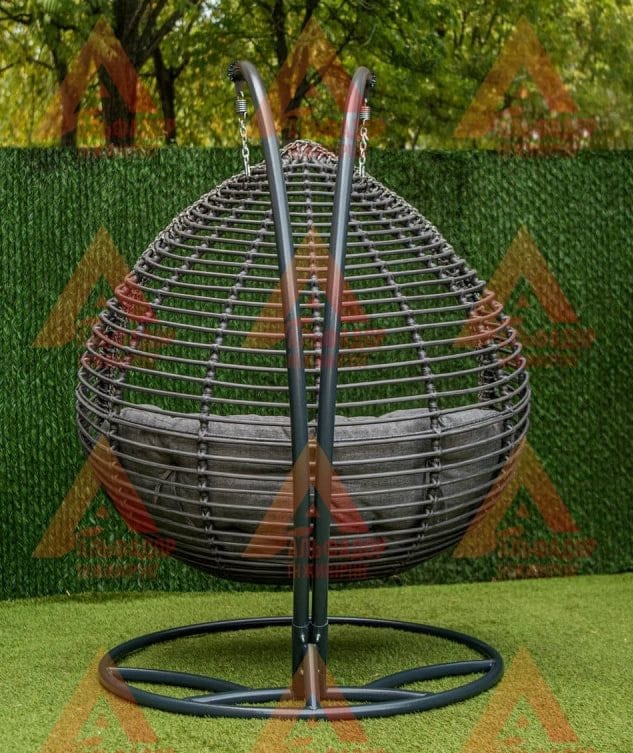 Підвісне крісло кокон Дабл Смугастий Преміум 4