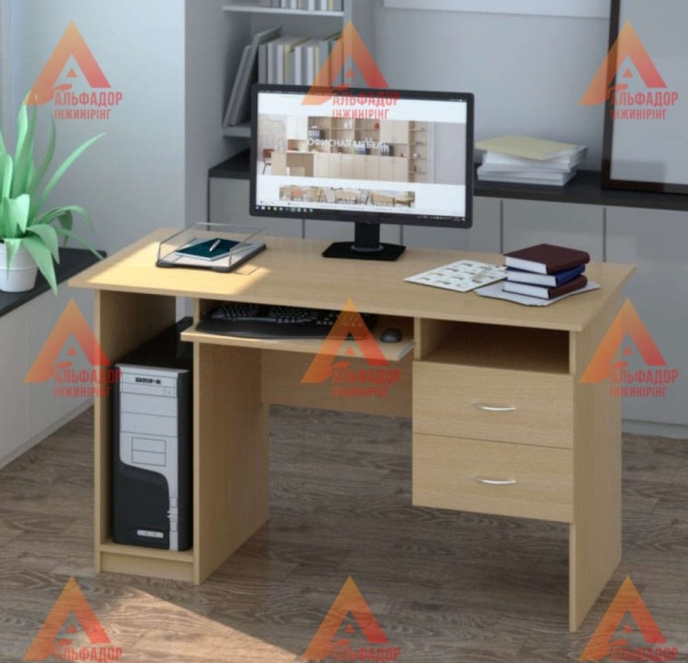 офісний стіл СК-4, купити офісний стіл, стіл з ДСП, стіл з кромкою ПВХ, компактний офісний стіл, стіл для школи, стіл для університету, робочий стіл для навчання, меблі для офісу, стіл для комп’ютера