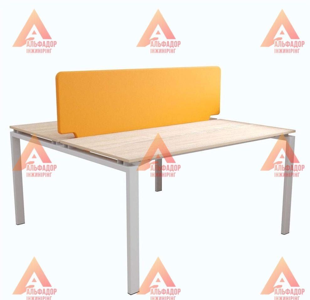 купити стіл Сігма Дует, офісний стіл Сігма Дует з екраном, письмовий стіл з металевим каркасом, стіл для дому, стіл для офісу, стіл з екраном, стіл з металевими ніжками, стіл з порошковим фарбуванням, стіл з ламінованої ДСП, стіл дуб сонома, стіл з ПВХ кр