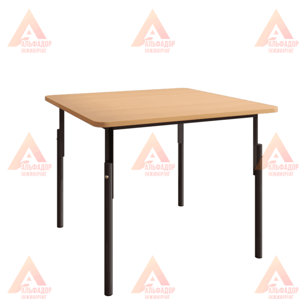 дитячий стіл, дитяча парта, стіл квадратний, стіл для дитячого садка, стіл для дошкільних закладів, дитячі меблі, стіл для дітей, стіл з металевим каркасом, стіл з ДСП, стіл з ПВХ кромкою, стіл бук, стіл дуб сонома, стіл вільха, стіл яблуня локарно, регул