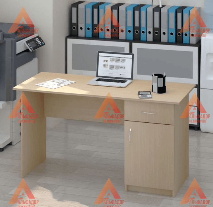 купити офісний стіл, офісний стіл СР-9, письмовий стіл з ящиками, стіл для школи, стіл для вузу, стіл для навчального кабінету, стіл з ламінованої ДСП, екологічний офісний стіл, меблі для навчальних закладів, стіл з ПВХ кромкою, письмовий стіл 1200х600, п