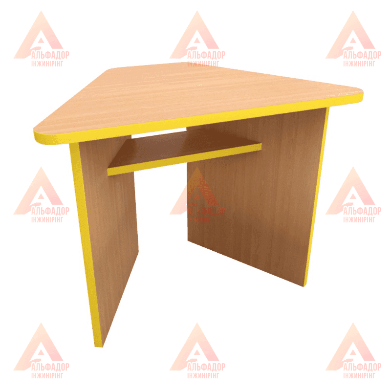 дитячий стіл, дитяча парта, стіл трикутний, стіл для дитячого садка, стіл для дошкільних закладів, дитячі меблі, стіл для дітей, стіл з металевим каркасом, стіл з ДСП, стіл з ПВХ кромкою, стіл бук, стіл дуб сонома, стіл вільха, стіл яблуня локарно, нерегу